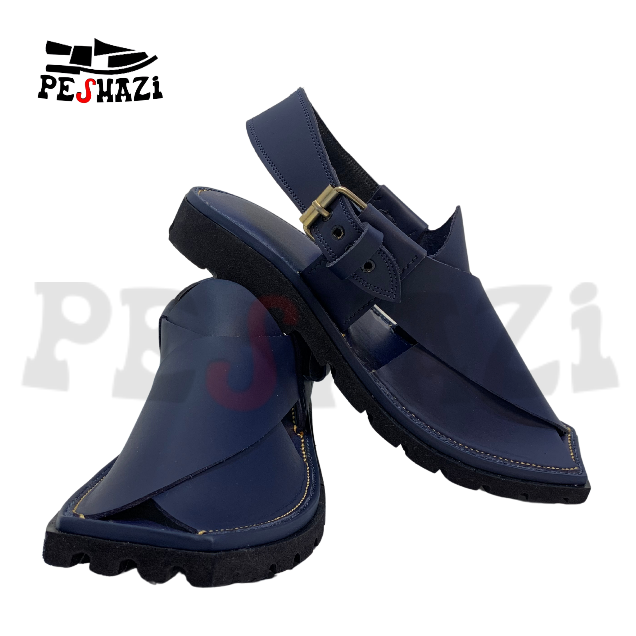 Royal Blue Double Sole Chappal – Lightweight & Modern