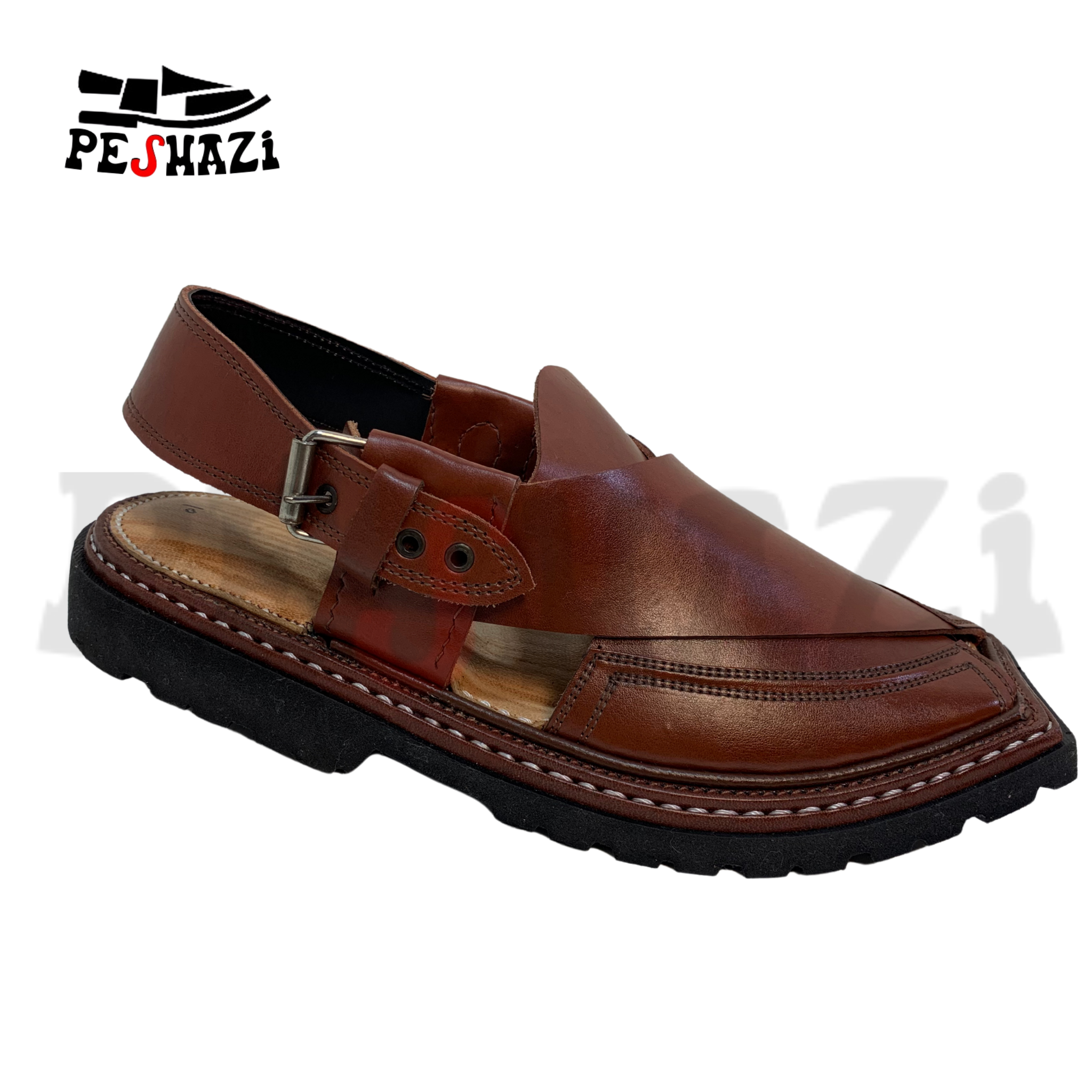 Premium Brown Double Sole Chappal – Hand-Stitched Perfection