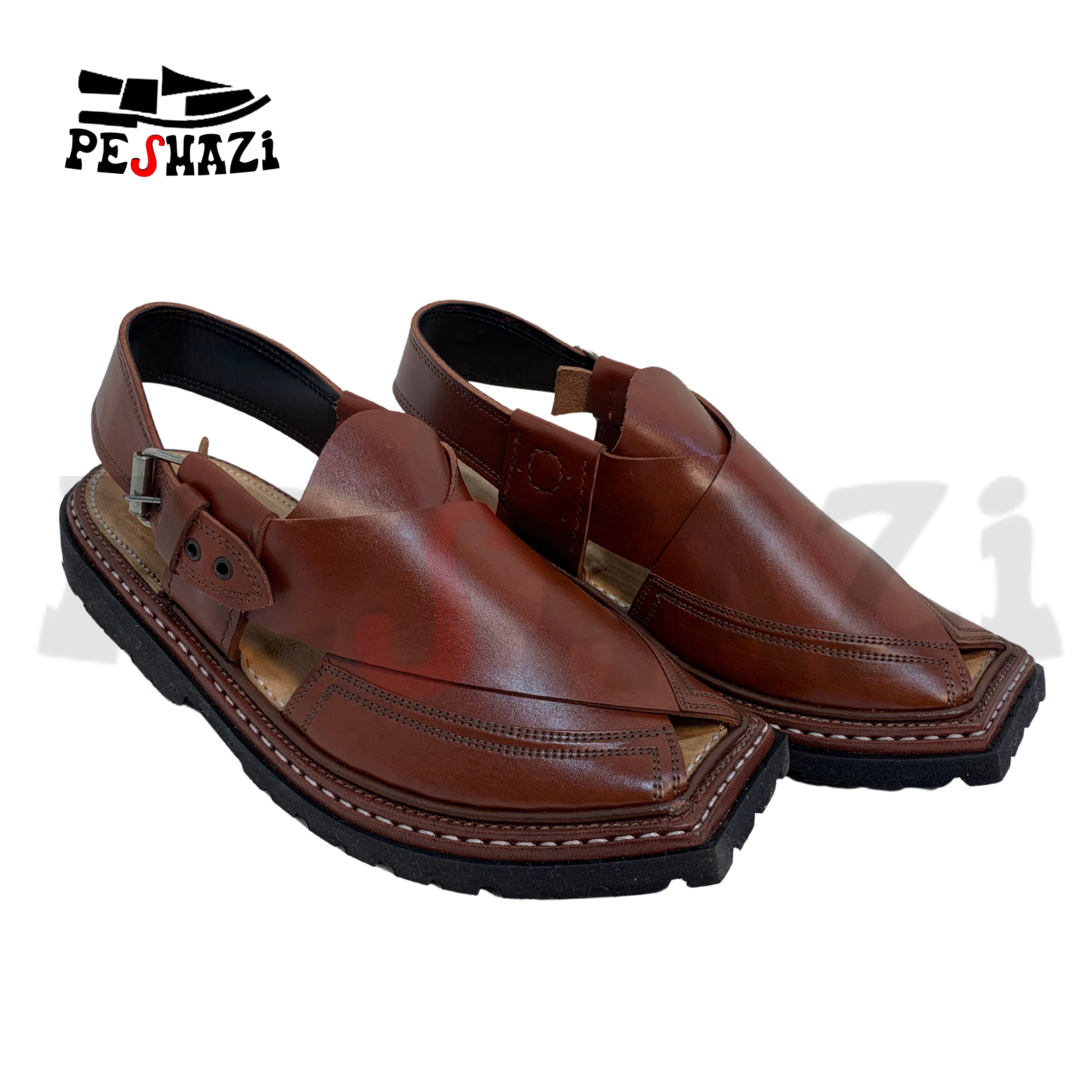 Premium Brown Double Sole Chappal – Hand-Stitched Perfection