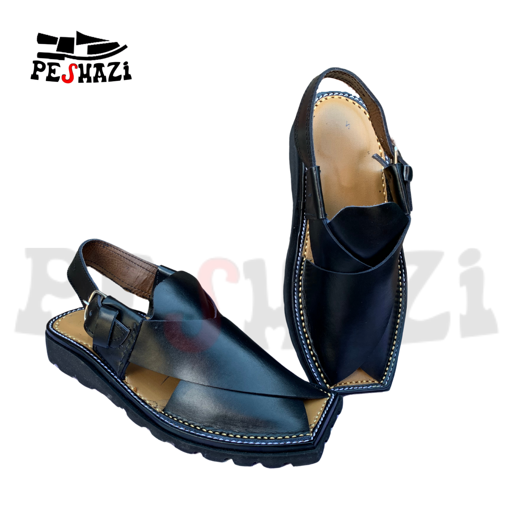 Kids Black Traditional Chappal – Smart Look, Strong Grip