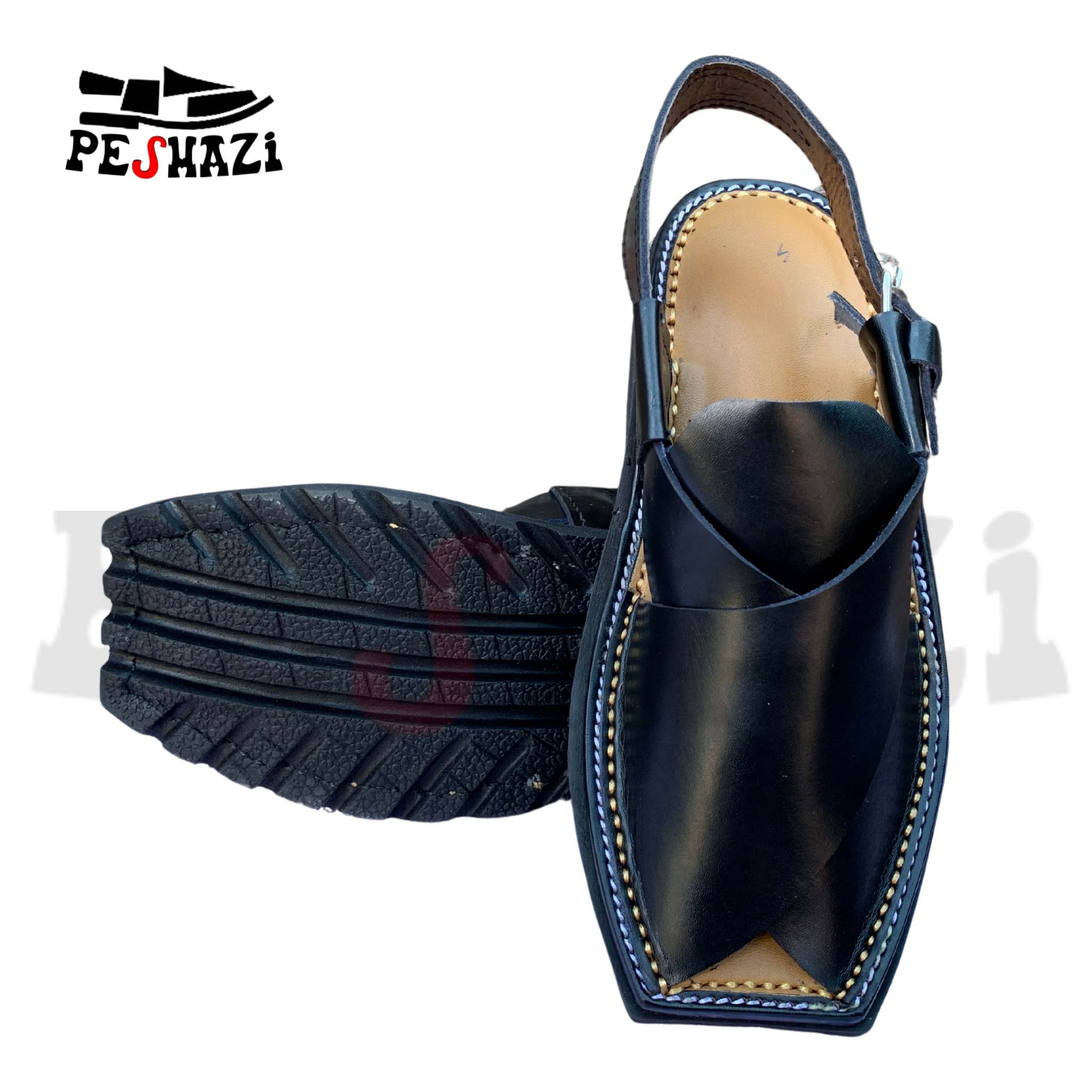 Kids Black Traditional Chappal – Smart Look, Strong Grip