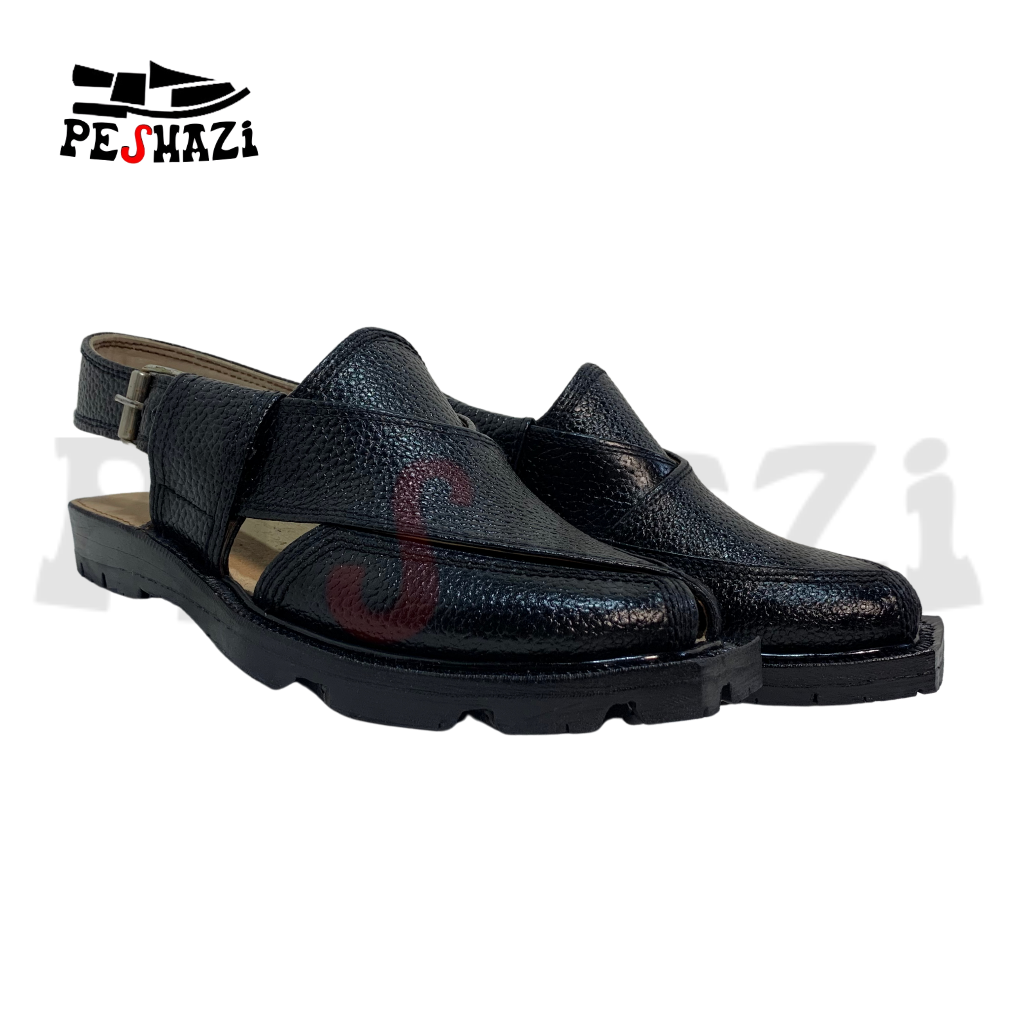 Elegant Black Doted Norozi Chappal – Quetta Heritage Design