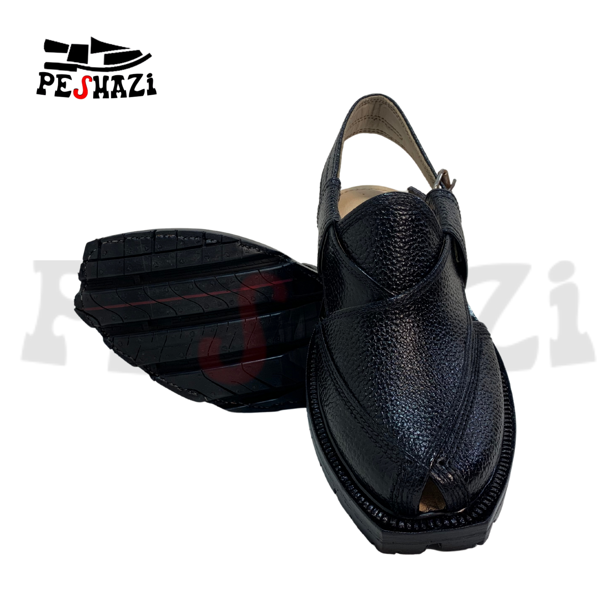 Elegant Black Doted Norozi Chappal – Quetta Heritage Design