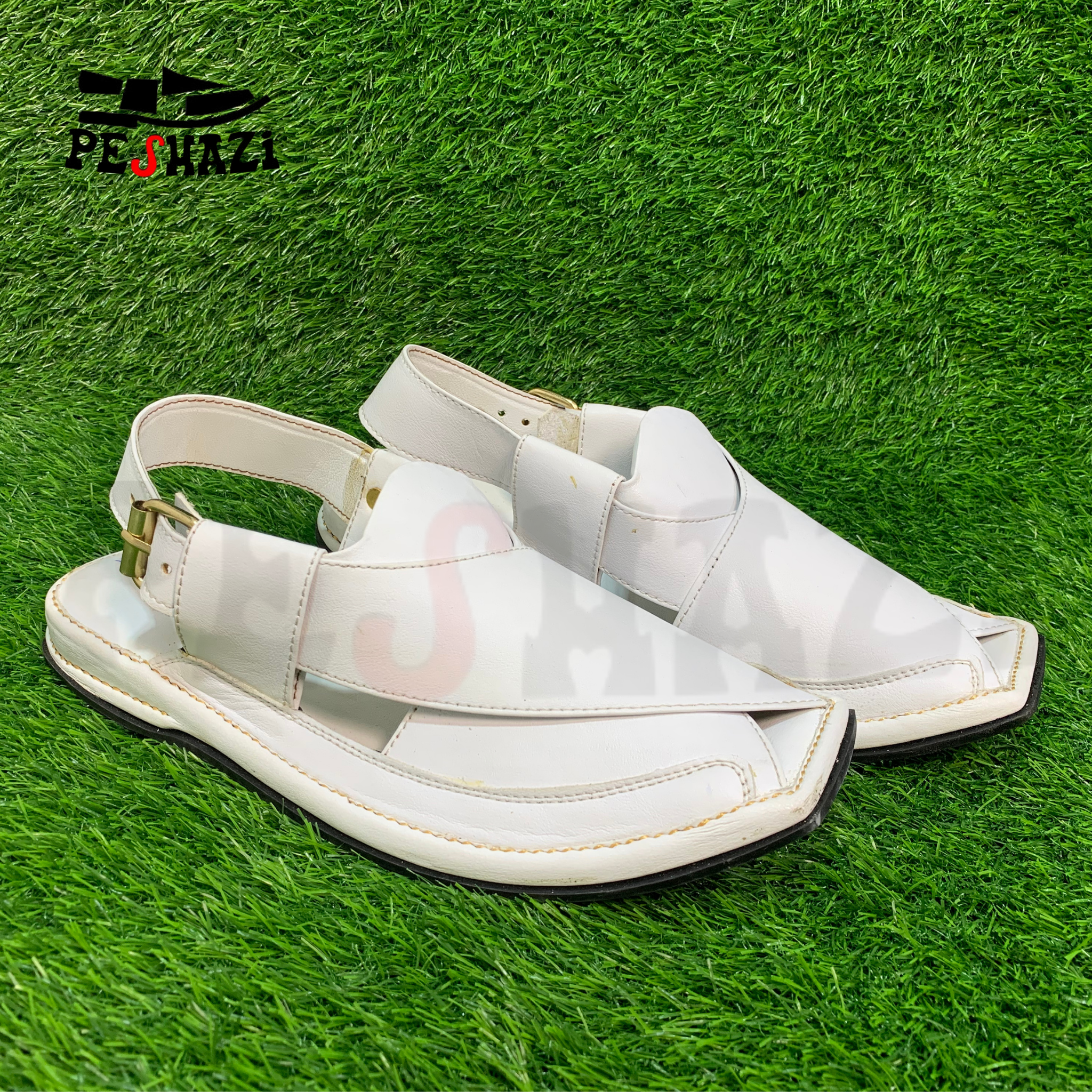 Pure White Zalmi Chappal – Premium Handmade Elegance