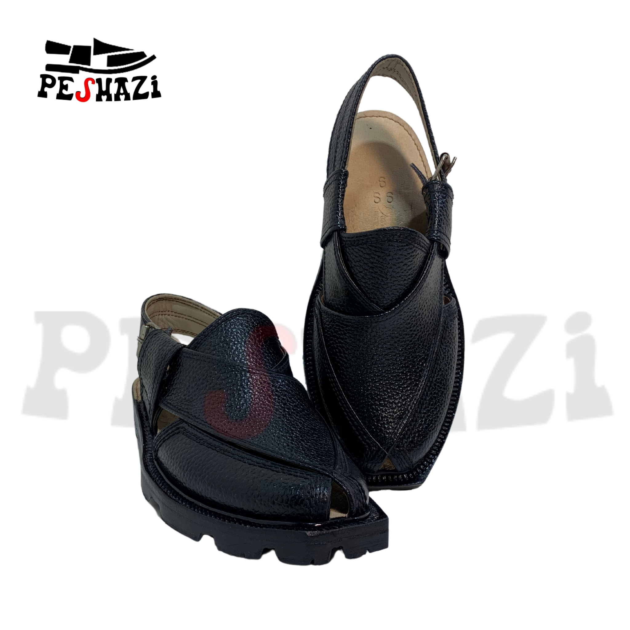 Elegant Black Doted Norozi Chappal – Quetta Heritage Design