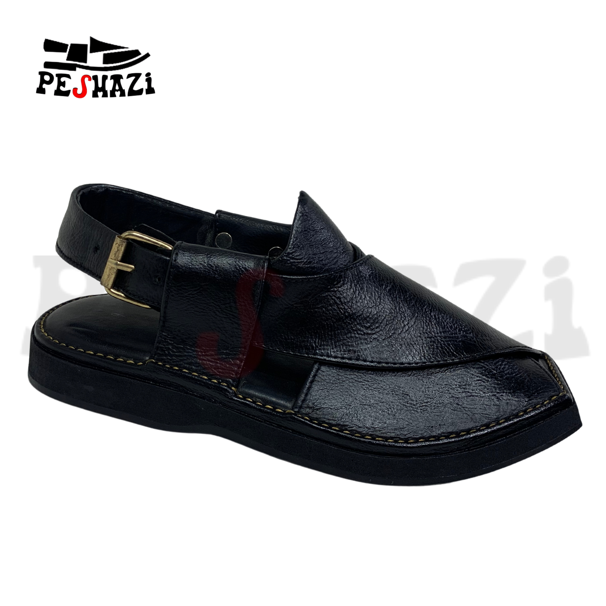 Jet Black Luxury Chappal – Handcrafted for Timeless Style