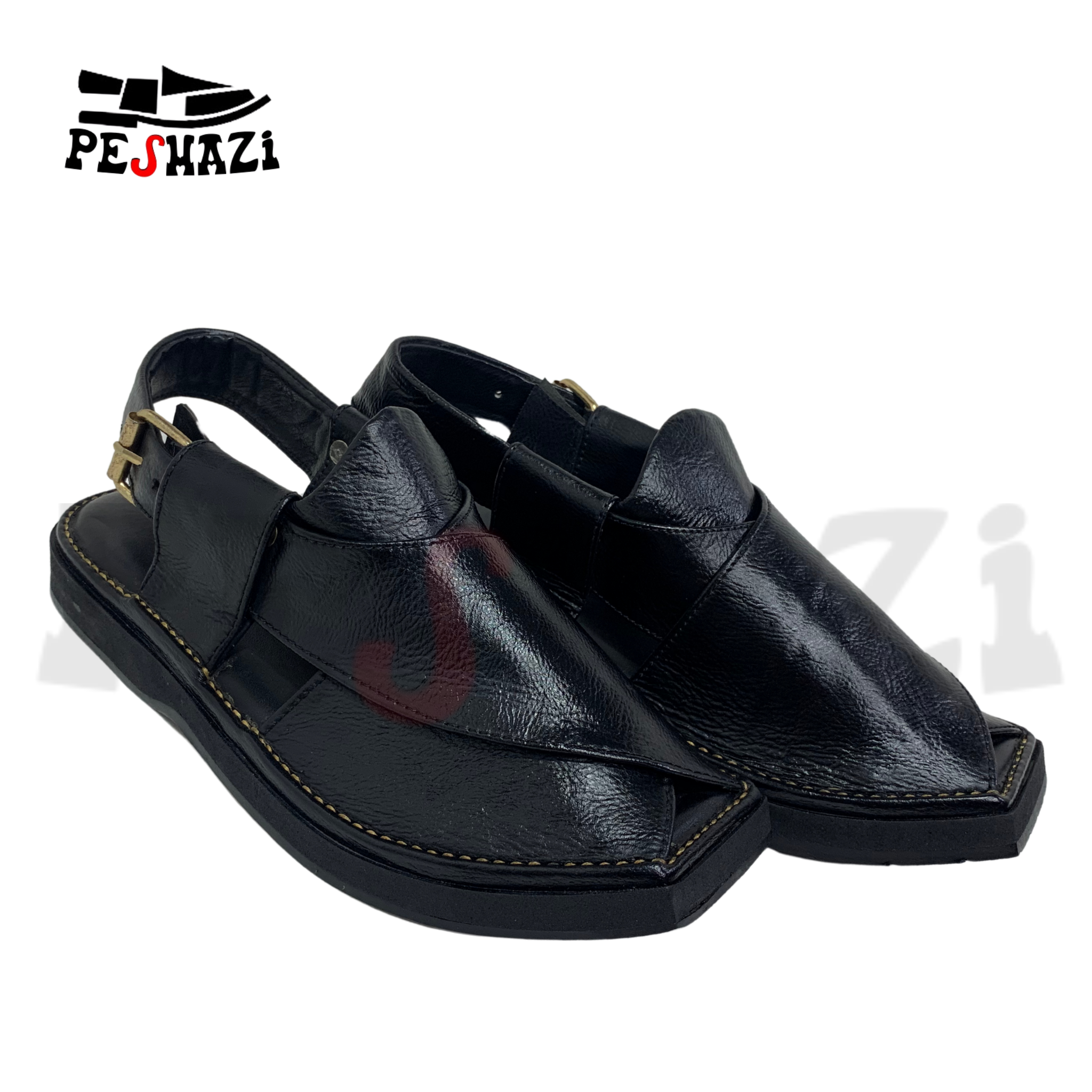 Jet Black Luxury Chappal – Handcrafted for Timeless Style