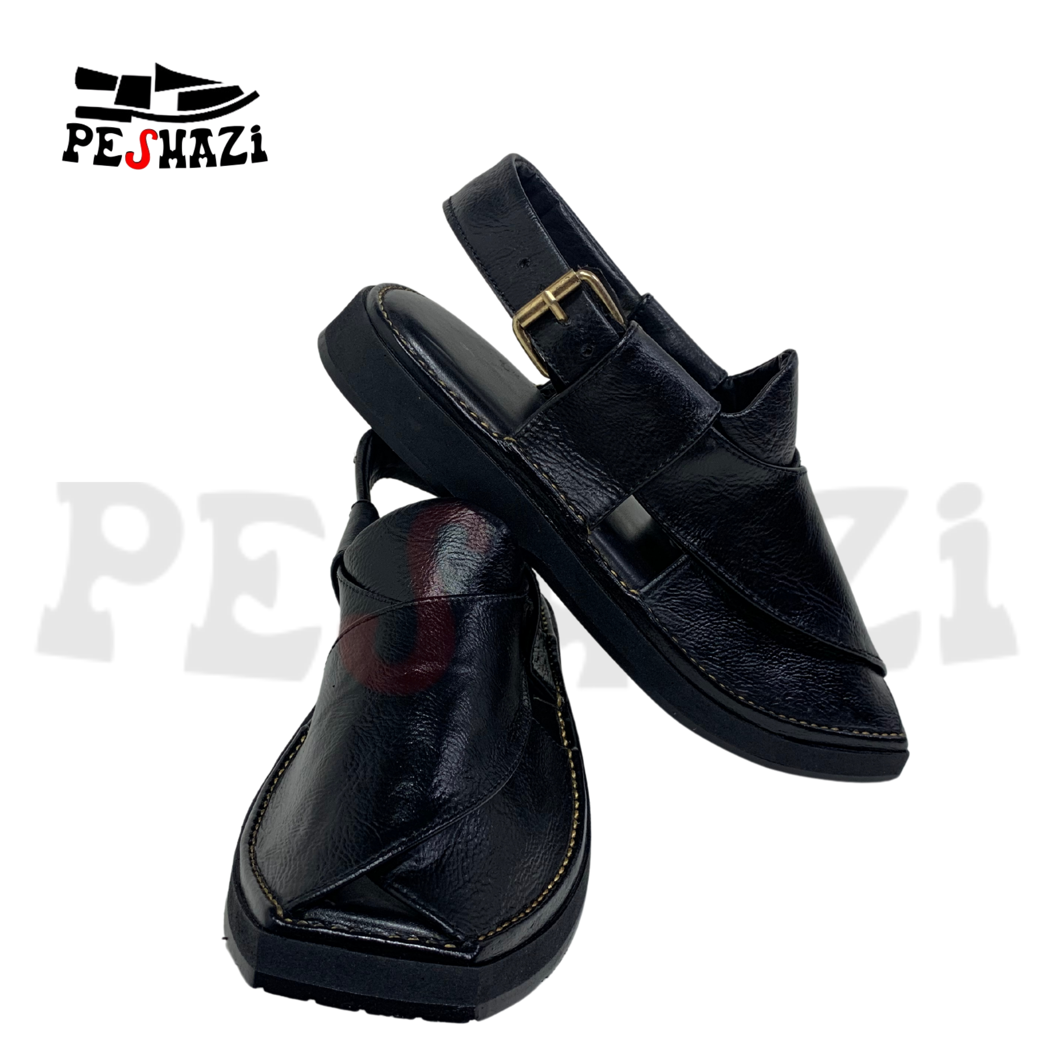 Jet Black Luxury Chappal – Handcrafted for Timeless Style