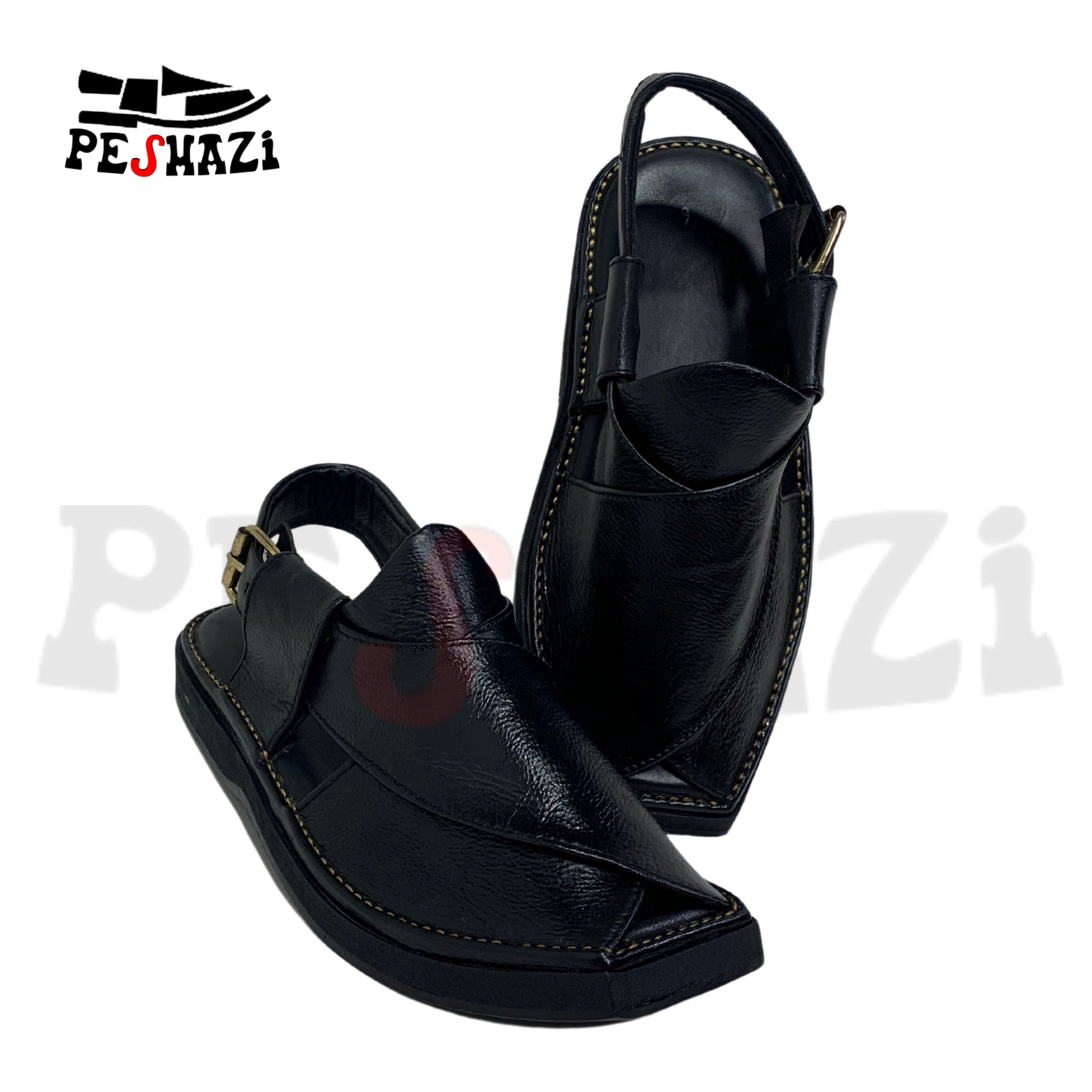 Jet Black Luxury Chappal – Handcrafted for Timeless Style