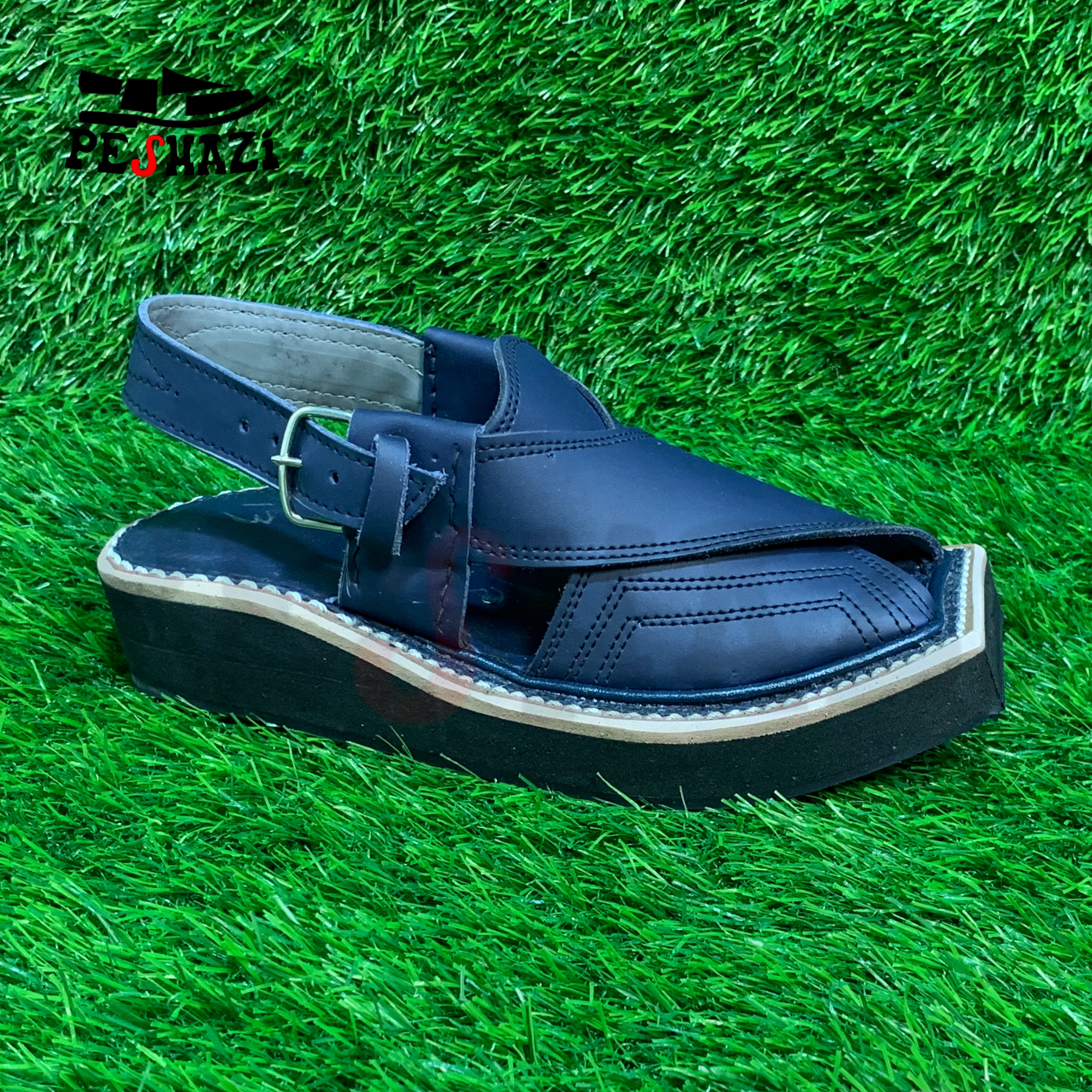 Kids Blue Kaptaan Chappal – Premium PU Leather for Everyday Wear