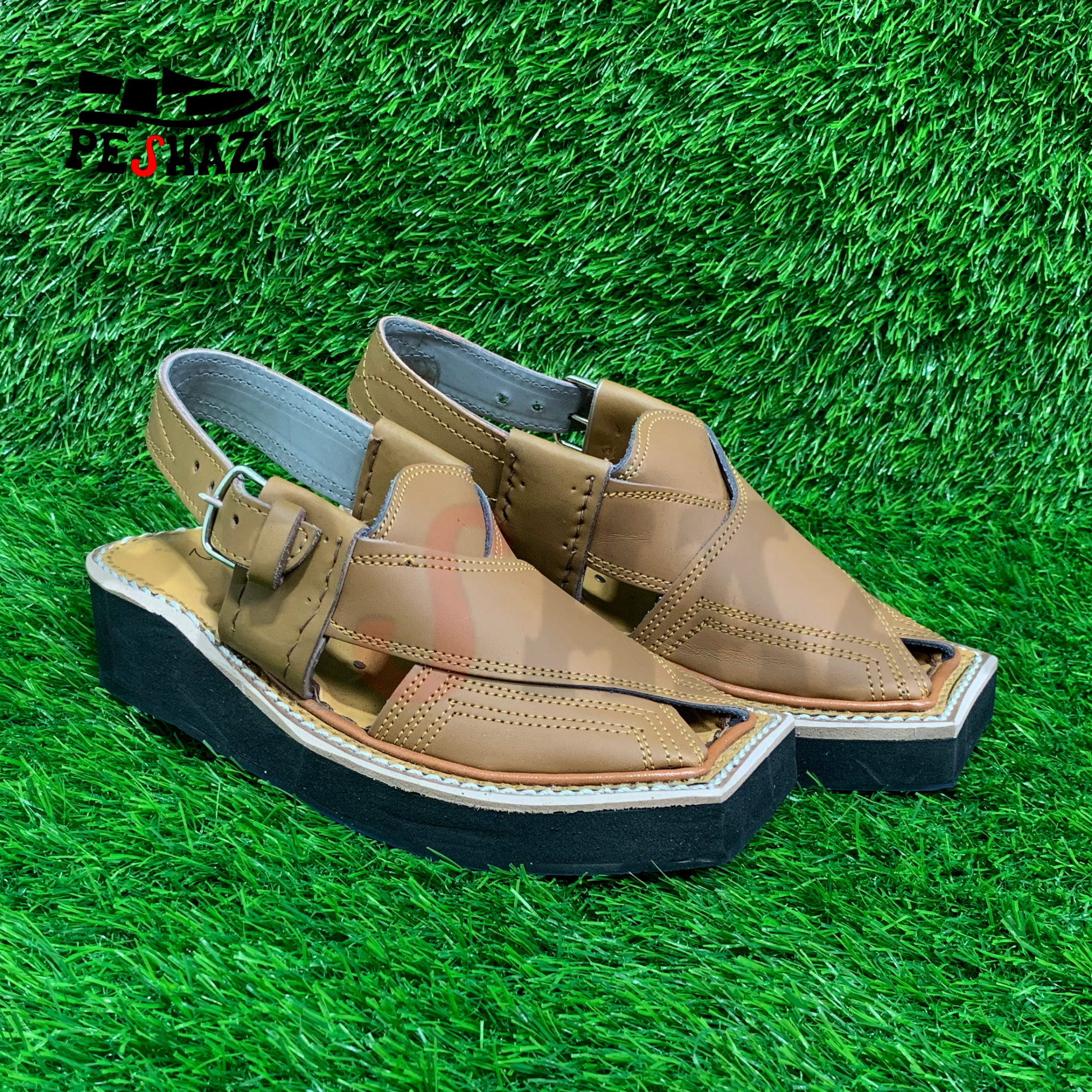 Kids Light Brown Kaptaan Chappal – Premium PU Leather for Everyday Wear