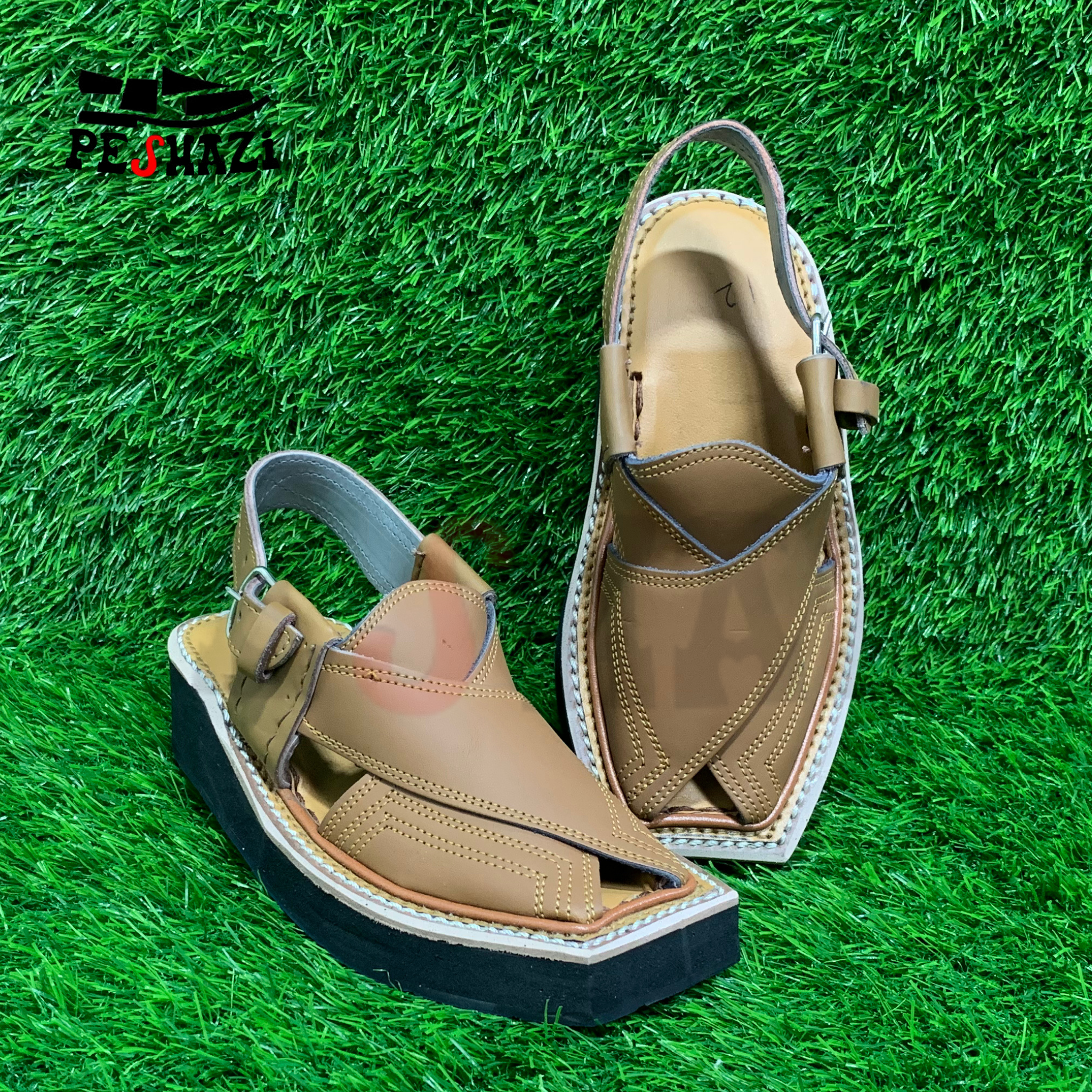 Kids Light Brown Kaptaan Chappal – Premium PU Leather for Everyday Wear