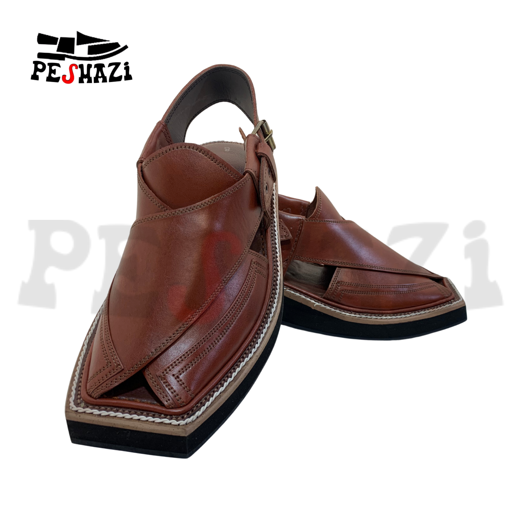 Classic Red Kaptaan Chappal with Black Sole – Timeless Style & Comfort