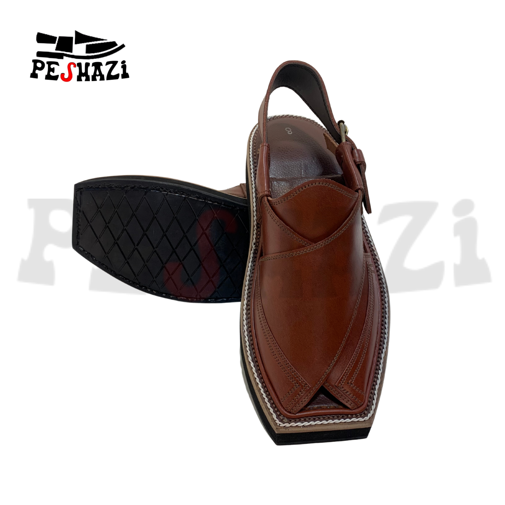 Classic Red Kaptaan Chappal with Black Sole – Timeless Style & Comfort