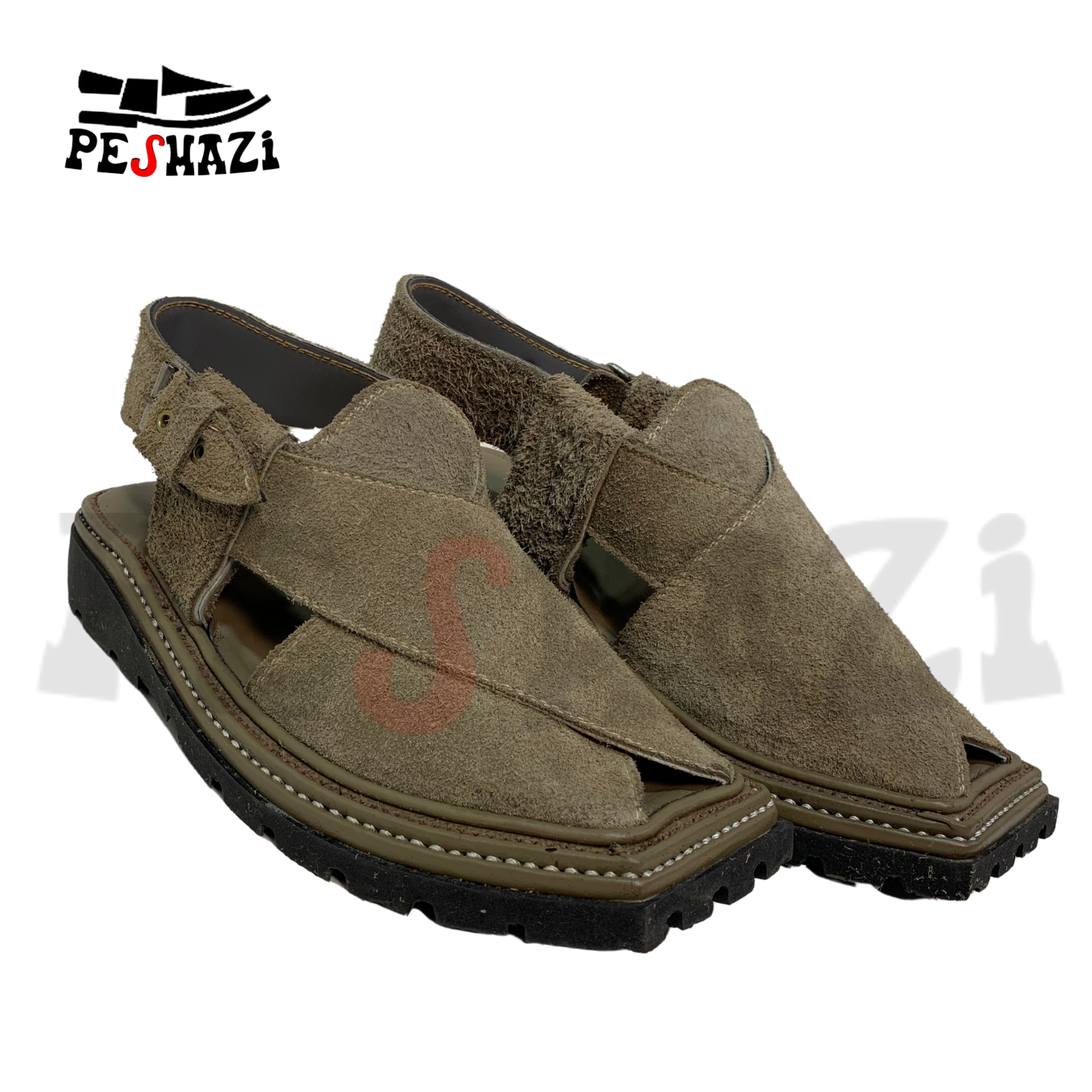 Light Gray Suede Double Sole Chappal – Durable Double Sole Finish