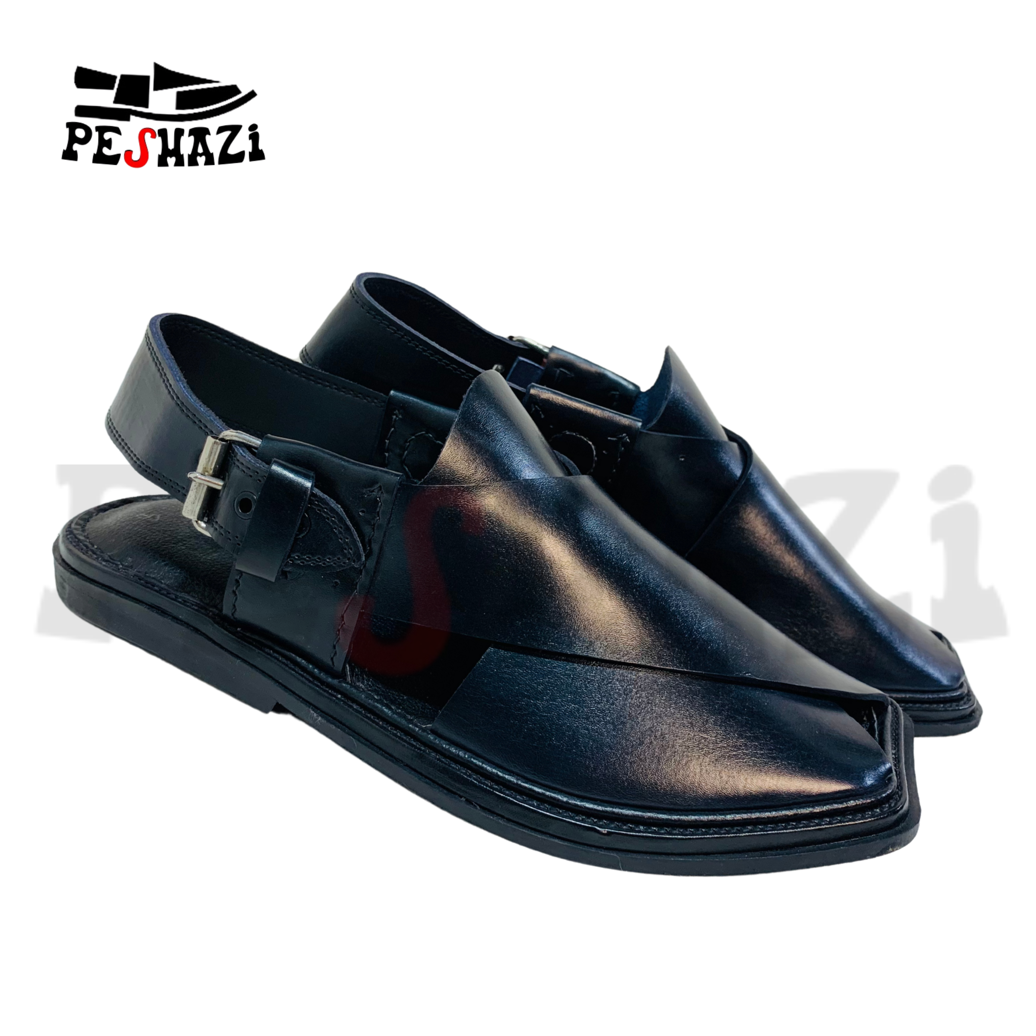 Simple Black Leather Chappal – Everyday Classic