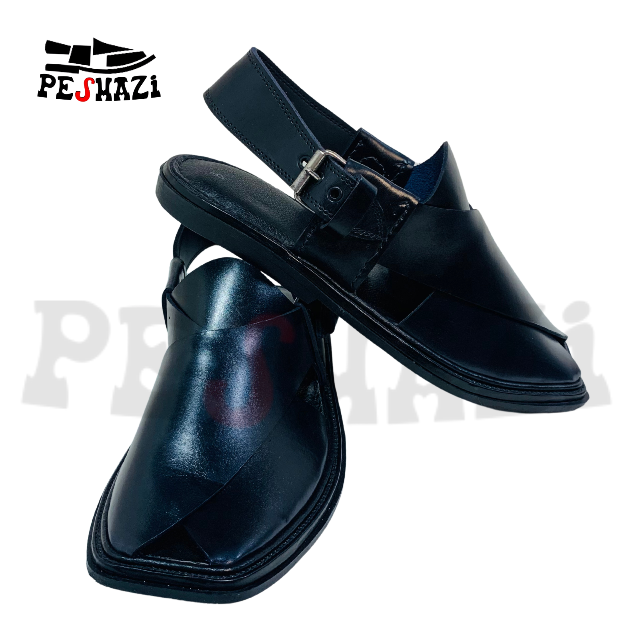 Simple Black Leather Chappal – Everyday Classic